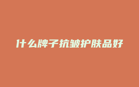 什么牌子抗皱护肤品好