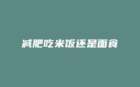 减肥吃米饭还是面食