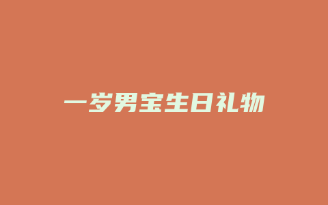 一岁男宝生日礼物